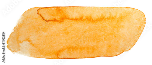 orange with texture on a white background isolated