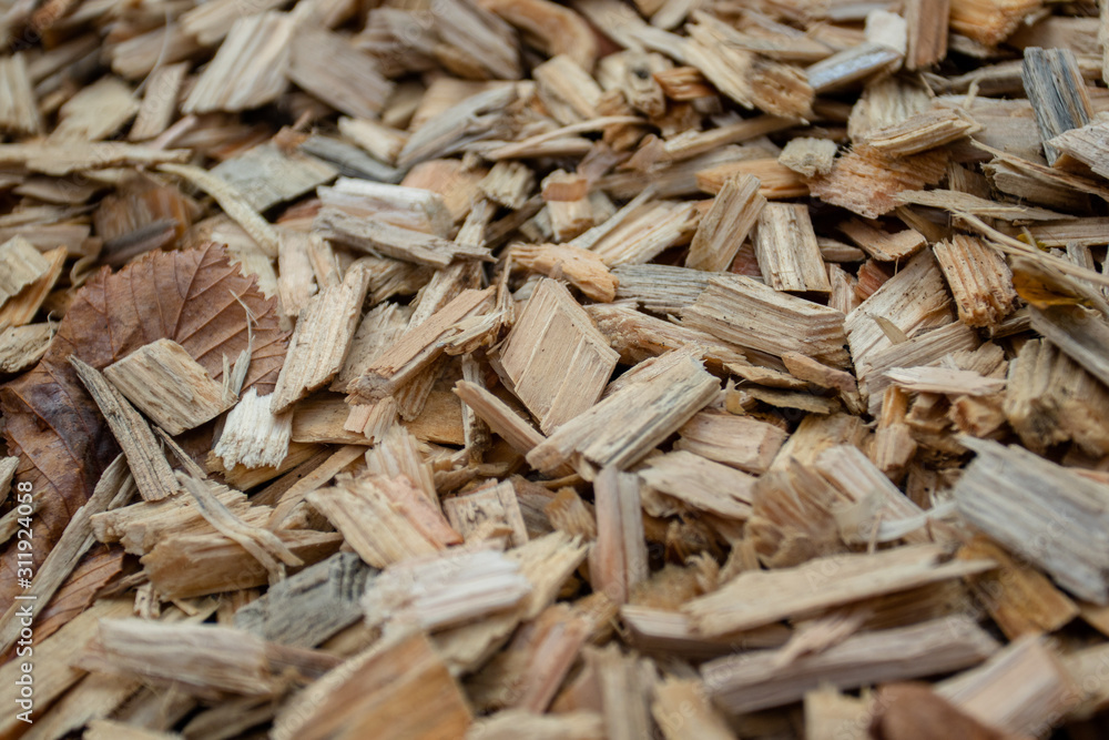 Dry sawdust on a playground. Background Dry sawdust on a playground. Background