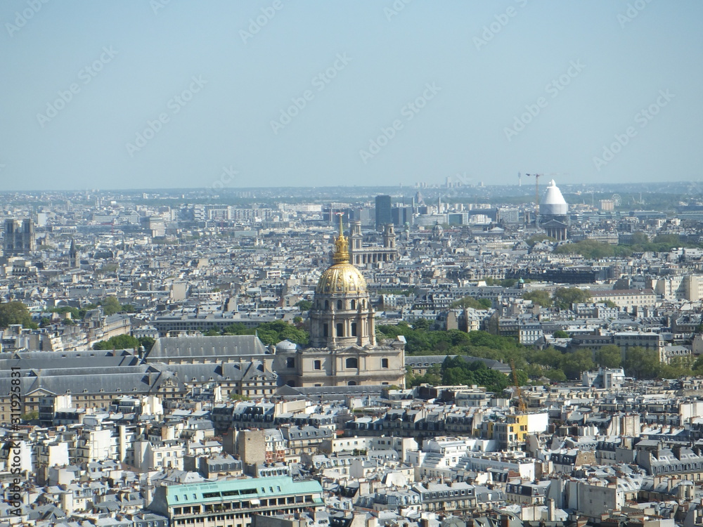 Views of Paris from the height of the Eiffel
