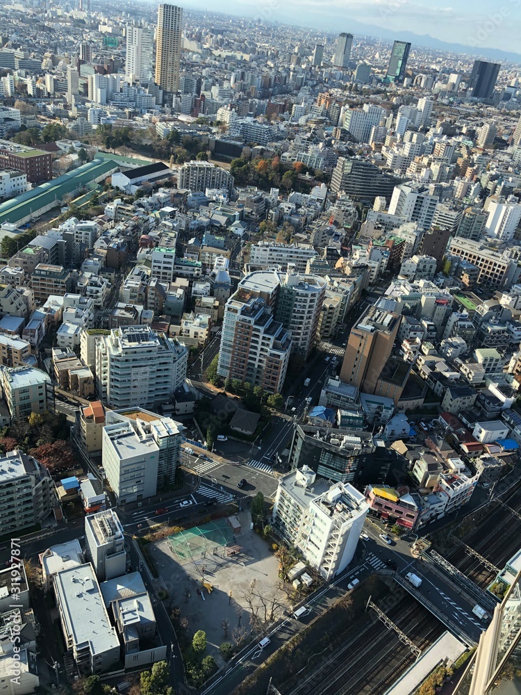 Obraz premium 街風景ビル