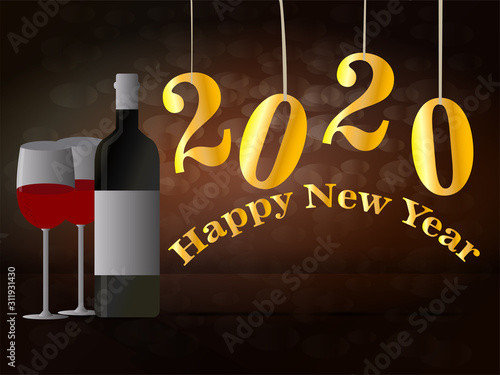Happy new year 2020 card © lar01joka