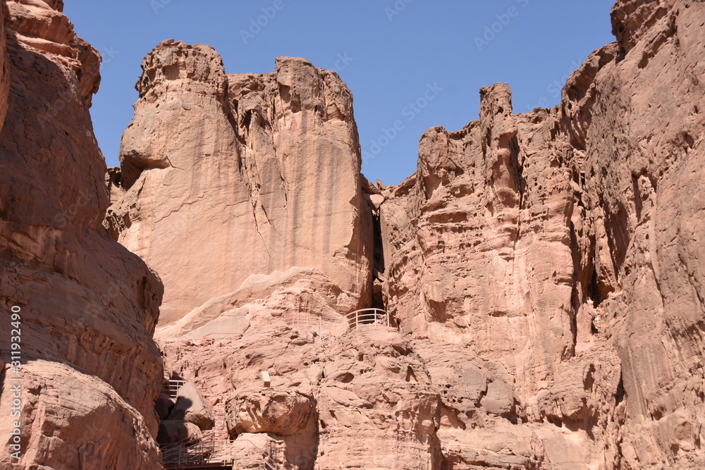 Solomon Pillars in Timna Park Negev Desert Israel