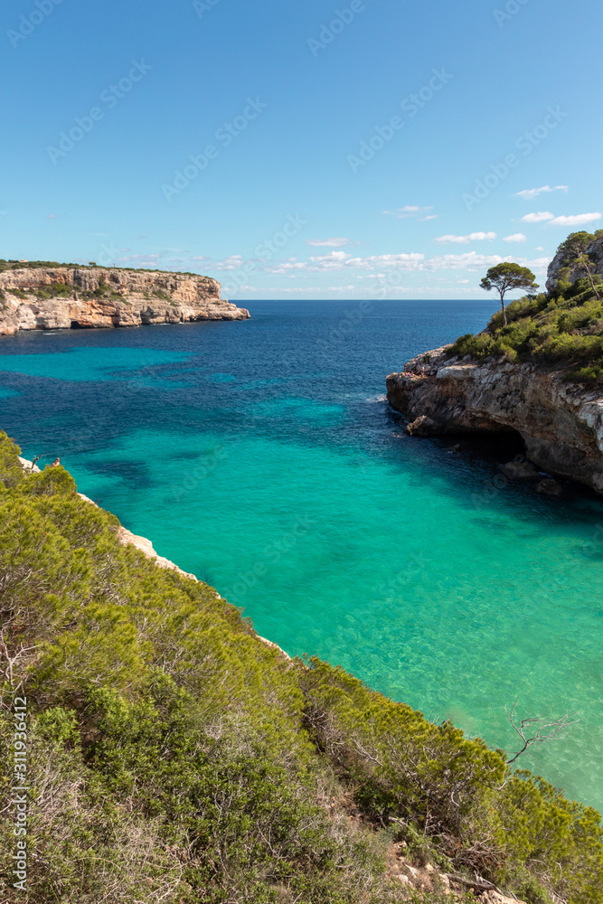 The beautiful coast shore of the island Mallorca in spain