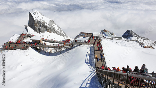 High altitude Gracier at Jade Dragon Snow Mountain, Yunnan Province, China