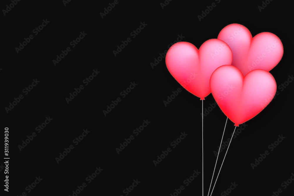 valentines background with red hearts