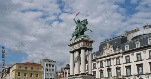 Clermont-ferrand, Puy de Dôme, Auvergne, France. Statue of Vercingetorix by sculptor Bartholdi in Place de Jaude. photo