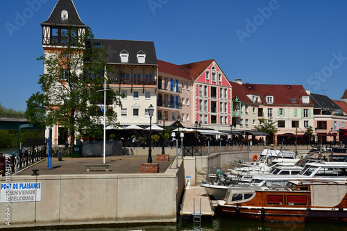 Cergy , France - april 20 2018 : modern Port Cergy photo