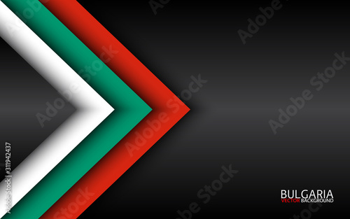 Free Download Modern vector overlayed arrows with Bulgarian colors and grey free space for your text, overlayed sheets of paper in the look of the Bulgarian flag, Made in Bulgaria, abstract widescreen background - GFXLoad