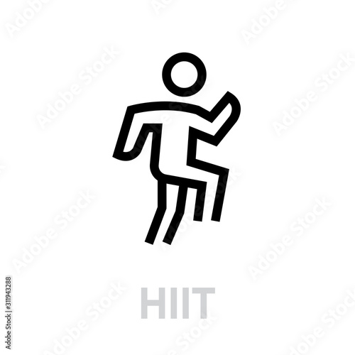 HIIT, High-intensity interval training sport icon