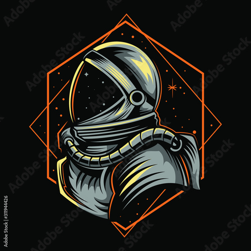 astronaut geometric design