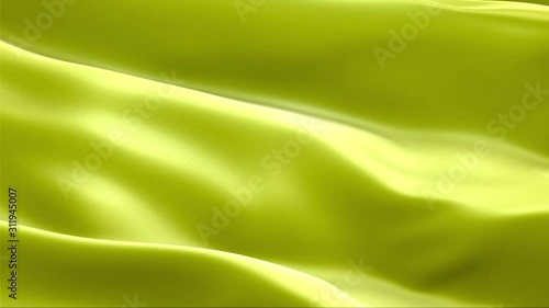 Clear Yellow ColorFlag Waving in The Wind. 4K High Resolution Full HD. Seamless Loop Animation Closeup Video Presentation. photo