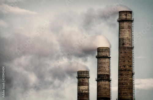 Heat-energy center. Ecology. Nature. Pollution