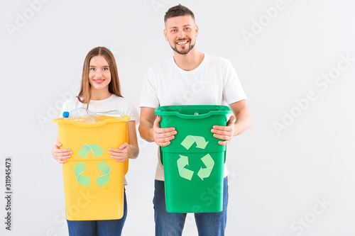 Couple with containers for ...