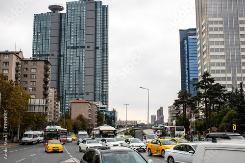 Levent District in istanbul. It's where the big skyscrapers are.