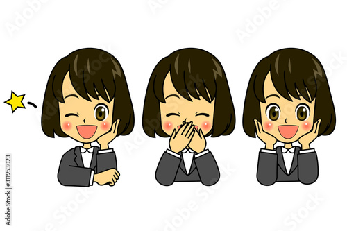 まんがふつう女子肘つき