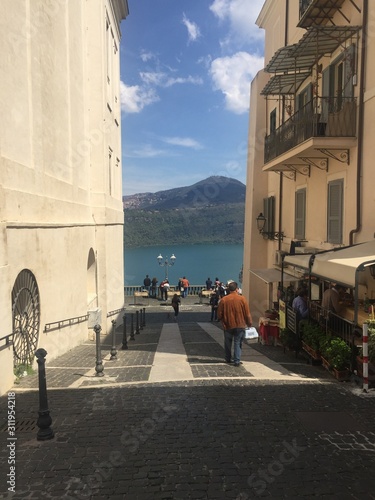 street castel gandolfo lake albano photo