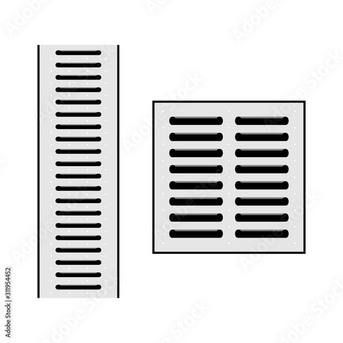 Drainage systems. Construction of houses, sewerage. Gutter.