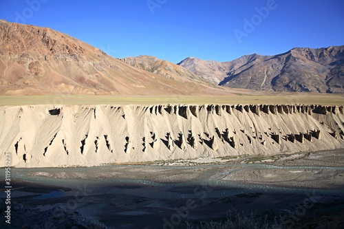 The soil erosion named as Musitf sarchu Leh-Manali Himachal Pradesh, India photo