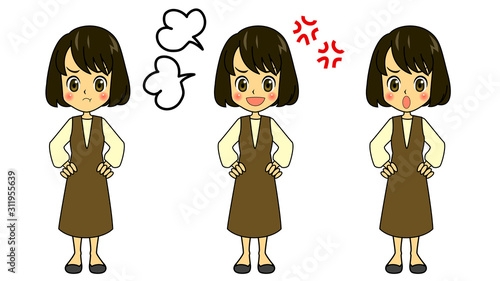 まんがふつう女子１立ち絵