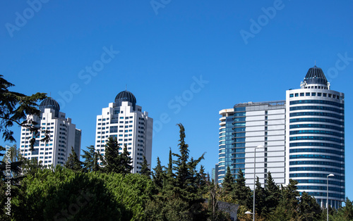 Canvas Print Levent District in istanbul. It's where the big skyscrapers are.