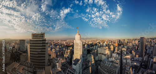 São Paulo downtown 360º aerial panorama photo
