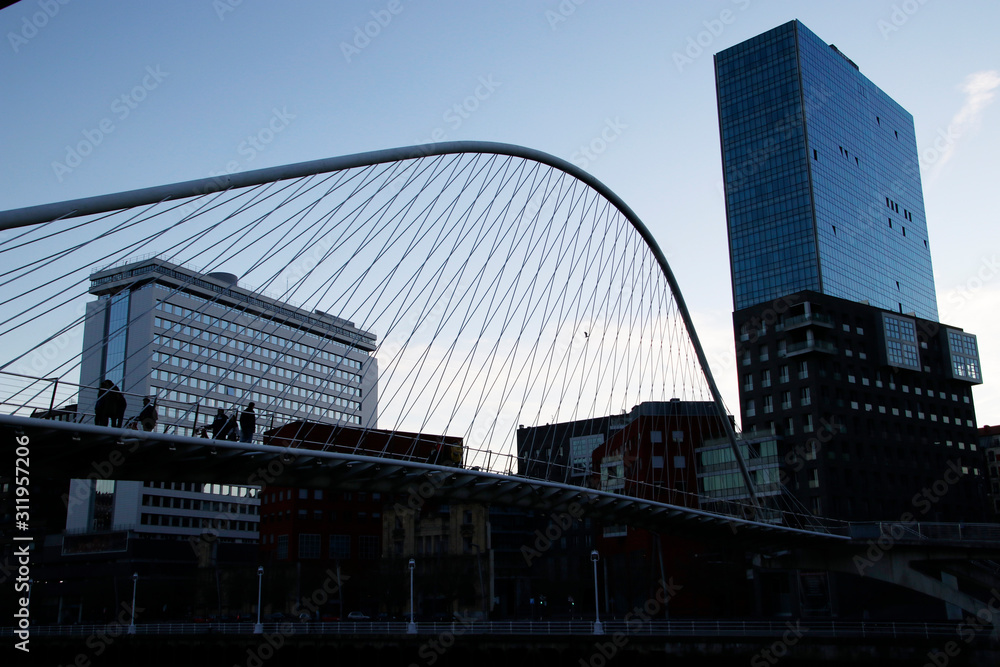 Bridge over the estuary of Bilbao