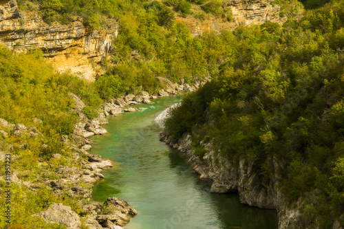 Fototapeta Naklejka Na Ścianę i Meble -   Tara river canyon, mountains and forests around in the Durmitor nature park, Montenegro