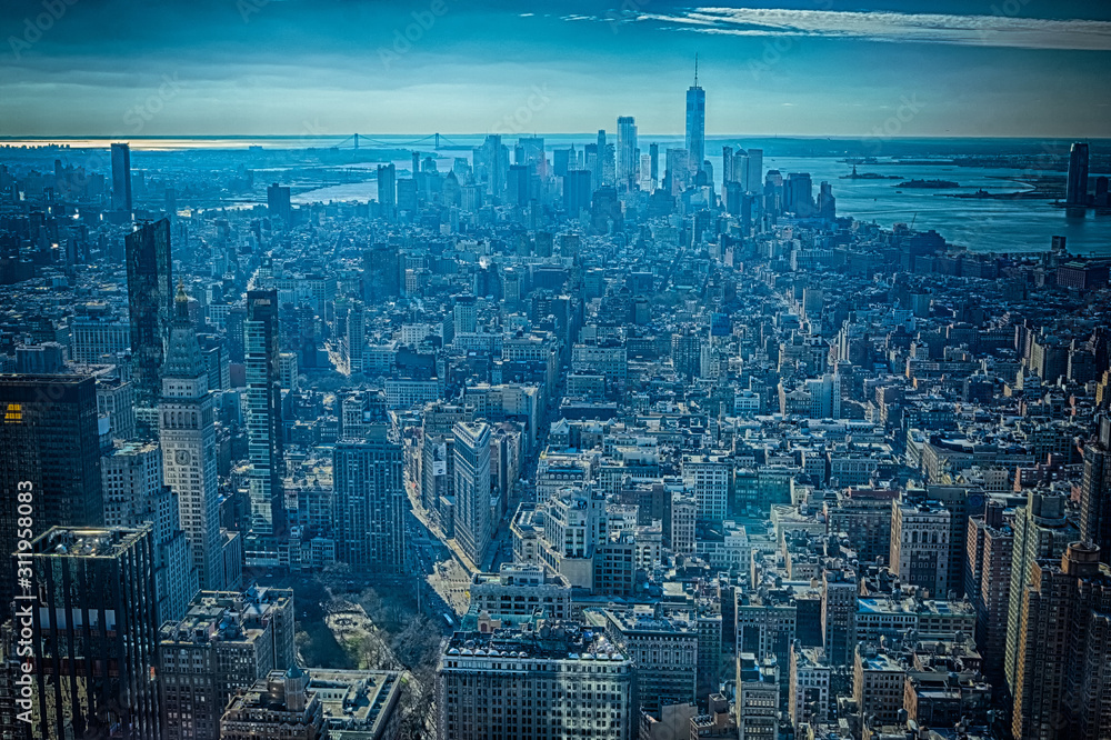 New York City Manhattan skyline panorama and cityscape