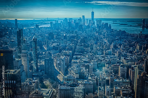 New York City Manhattan skyline panorama and cityscape