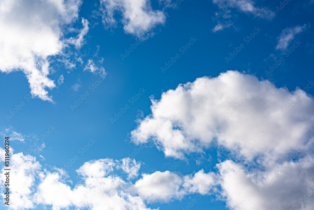 Fototapeta premium Blue sky with white clouds
