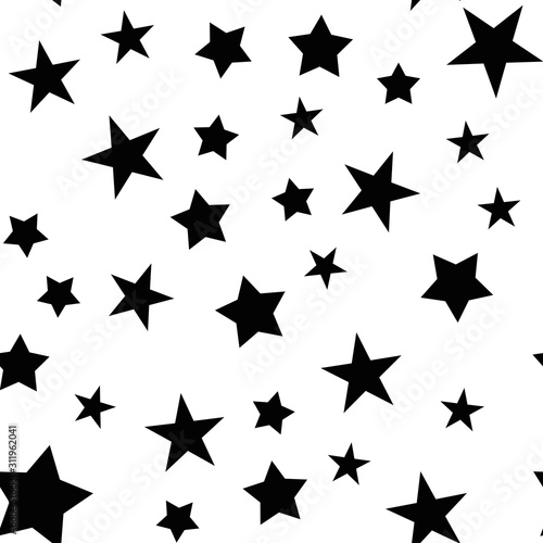 Fototapeta Naklejka Na Ścianę i Meble -  Stars seamless pattern. Star texture background.