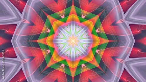 Kaleidoscope Mandala Art Design Abstract Background