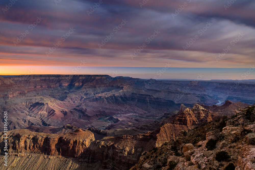 Grand Canyon During moonrise