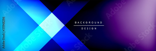 Abstract background - squares and lines composition created with lights and shadows. Technology or business digital template