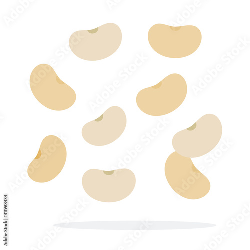 Pile of white beans