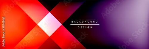 Abstract background - squares and lines composition created with lights and shadows. Technology or business digital template