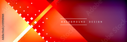 Abstract background - squares and lines composition created with lights and shadows. Technology or business digital template