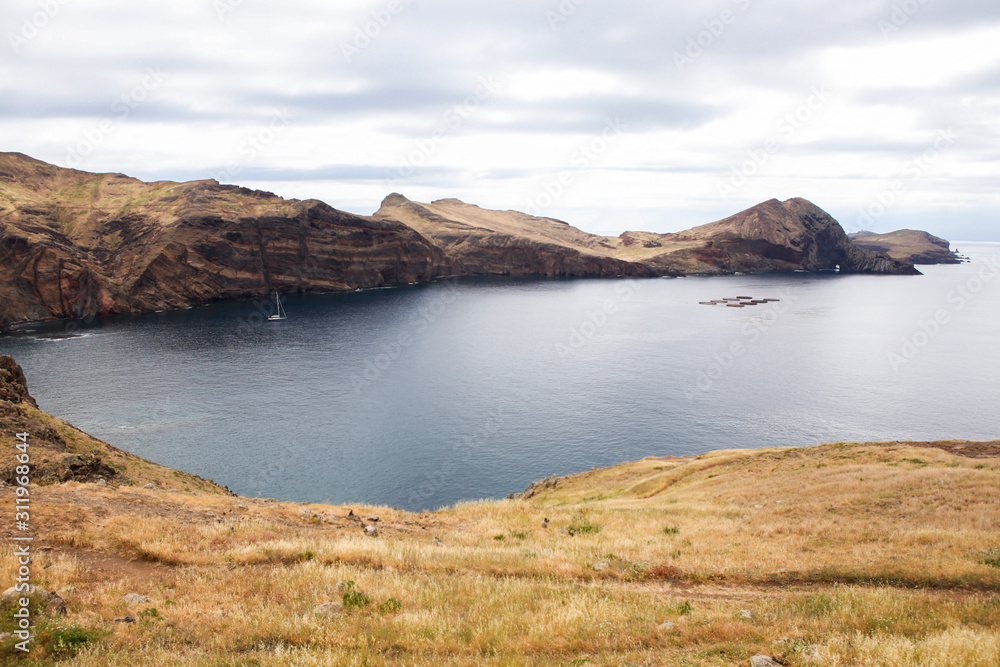 The Atlantic coast with cliffs at Madeira