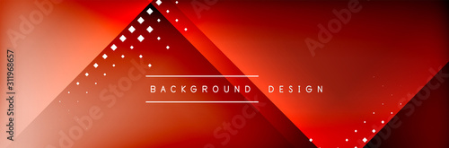 Abstract background - squares and lines composition created with lights and shadows. Technology or business digital template