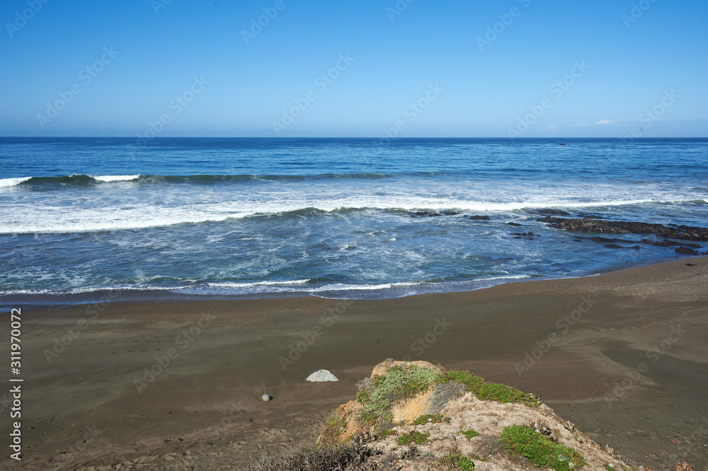 California central coastline beach and sea