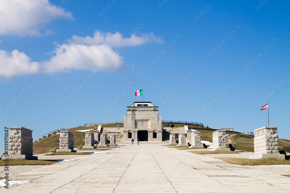 Italian alps landmark. First world war memorial Italian alps landmark. First world war memorial