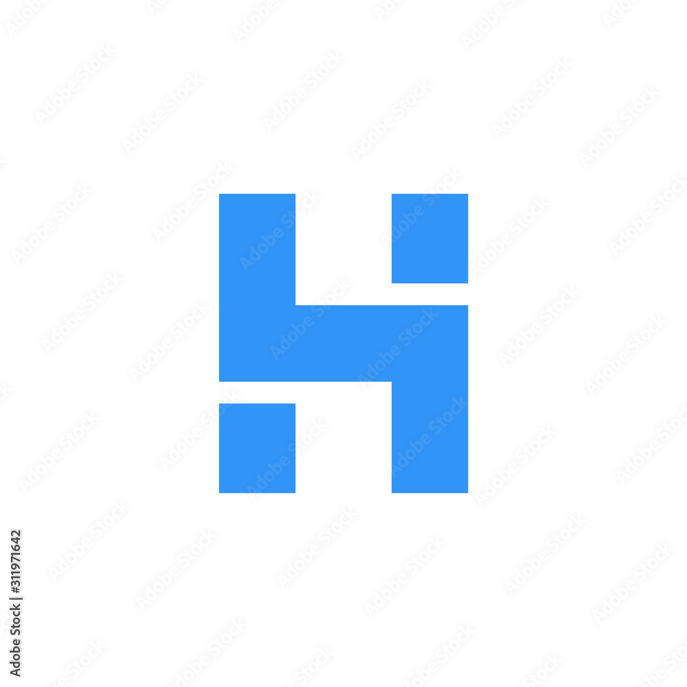 Letter H logo icon design template elements. Stock illustration vector