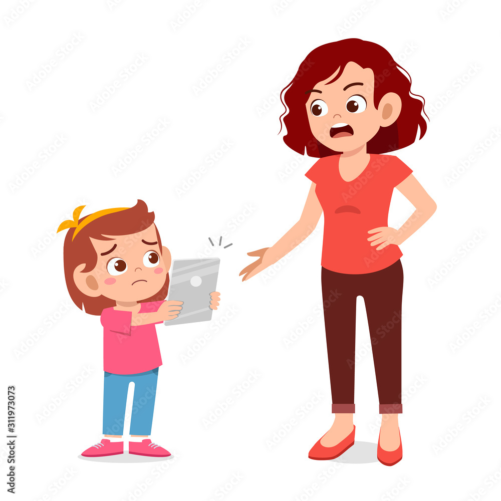 mother angry over kid girl smartphone addiction mother angry over kid girl smartphone addiction
