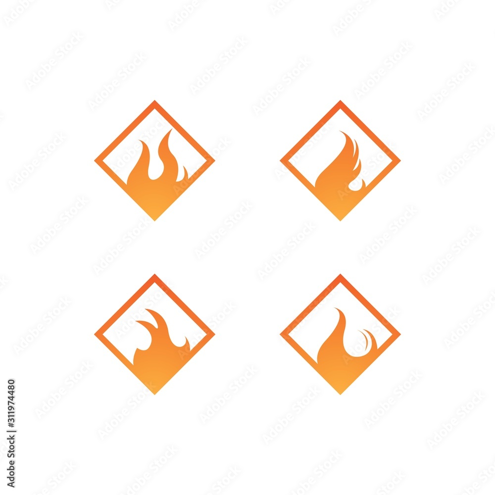 Flame logo template vector icon design Flame logo template vector icon design