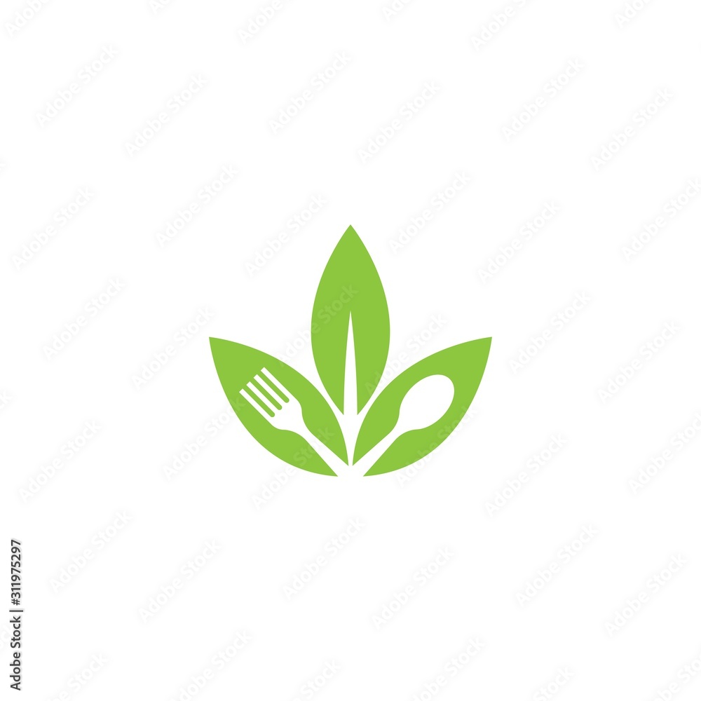 Fork eco logo template vector icon design Fork eco logo template vector icon design