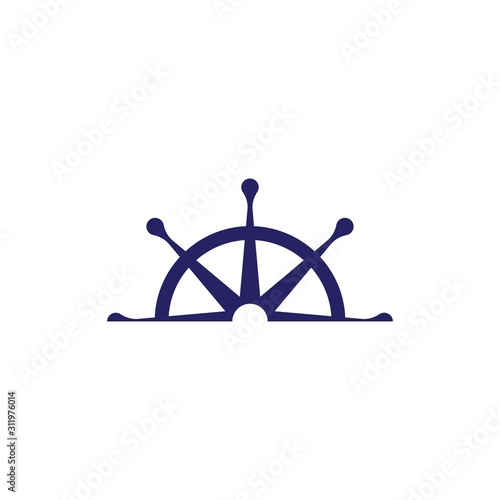 Steering ship logo template vector icon design