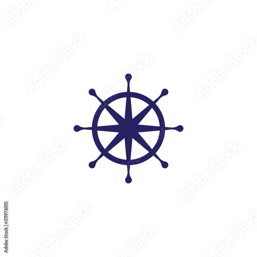 Steering ship logo template vector icon design