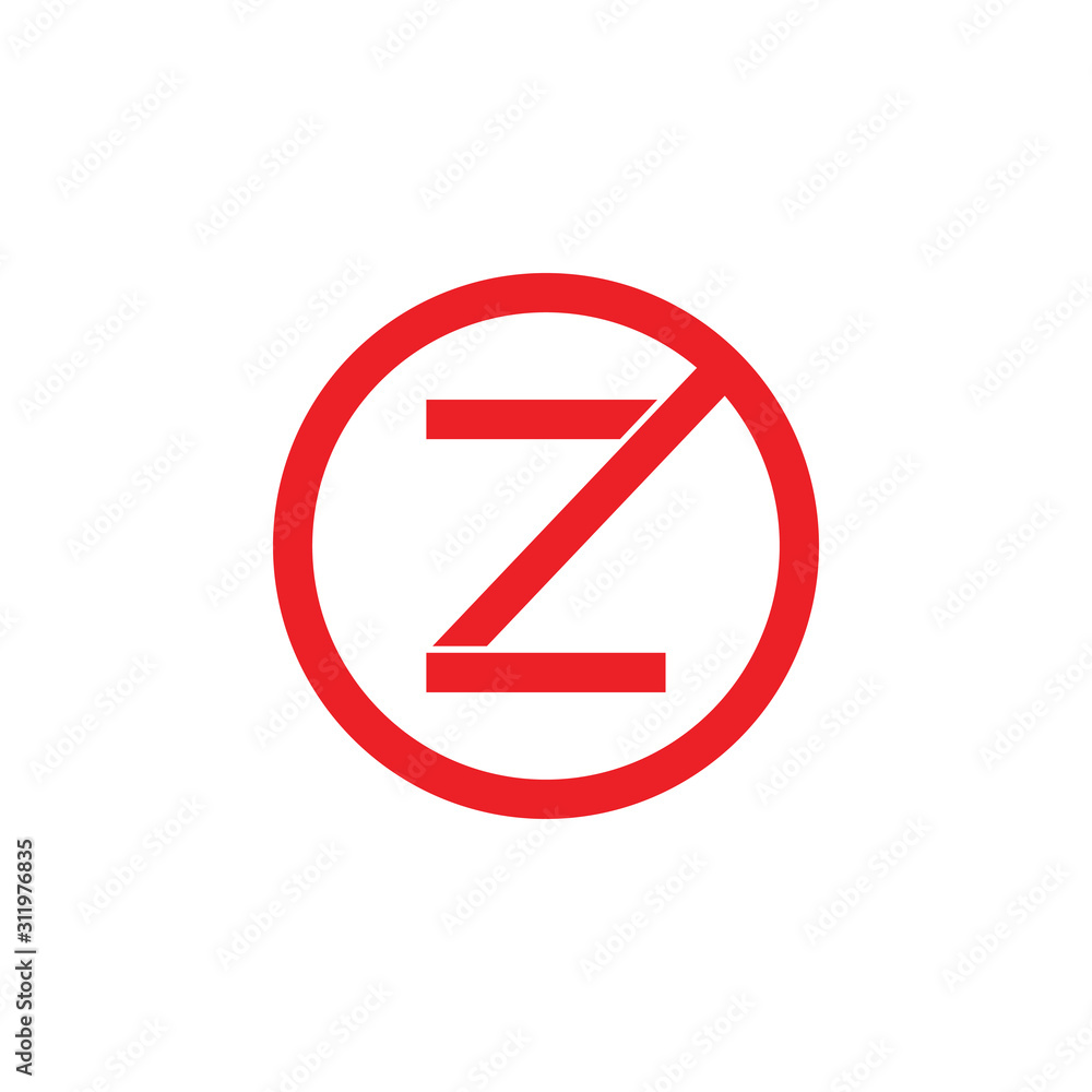 letter z circle simple minimalist logo vector letter z circle simple minimalist logo vector