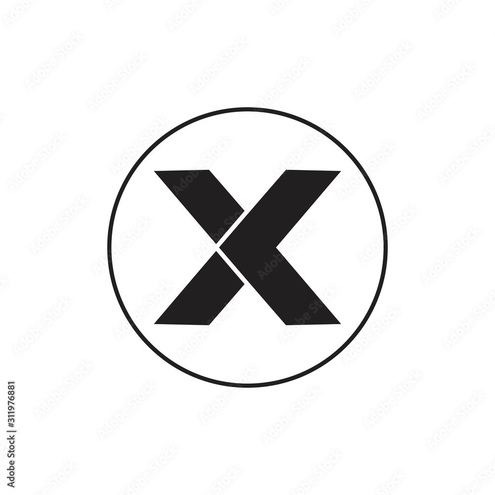 letter x arrow geometric logo vector letter x arrow geometric logo vector