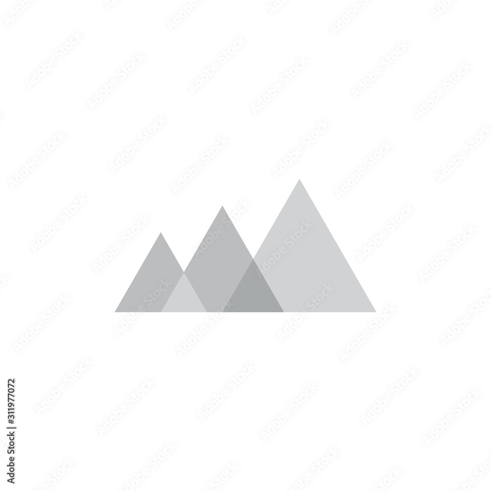 linked triangle mountain symbol logo vector linked triangle mountain symbol logo vector